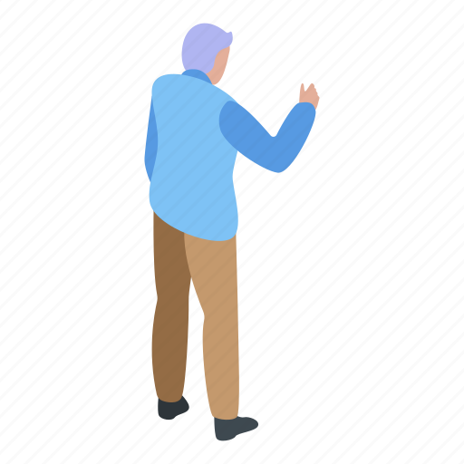 Cartoon, family, grandfather, hand, isometric, talking, woman icon - Download on Iconfinder