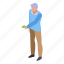 cartoon, family, flower, grandfather, isometric, make, payment 