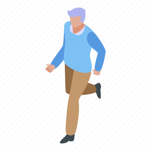Cartoon, family, grandfather, isometric, love, running, woman icon - Download on Iconfinder