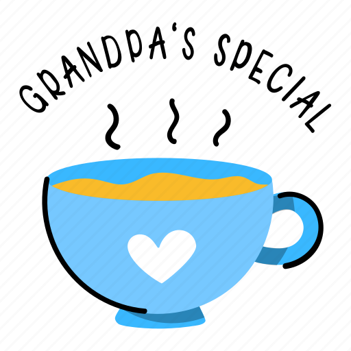 Sizzling coffee, tea cup, tea, coffee cup, beverage sticker - Download on Iconfinder