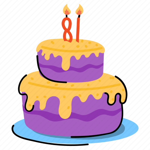 Sweet, dessert, cake, birthday, celebration sticker - Download on Iconfinder