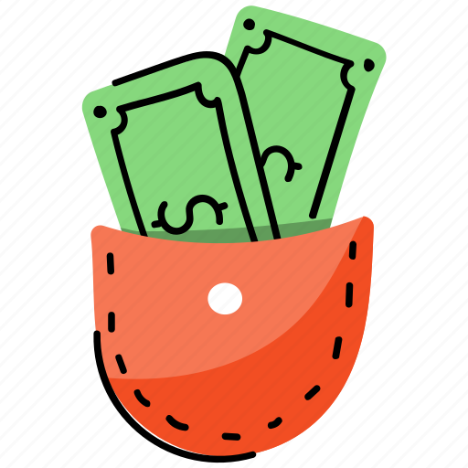 Money, cash pocket, wallet, wealth, savings sticker - Download on Iconfinder