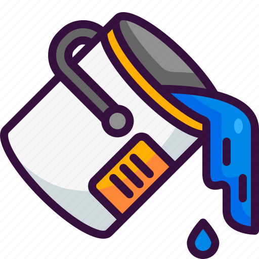 Paint, bucket, fill, tool, spill, art icon - Download on Iconfinder