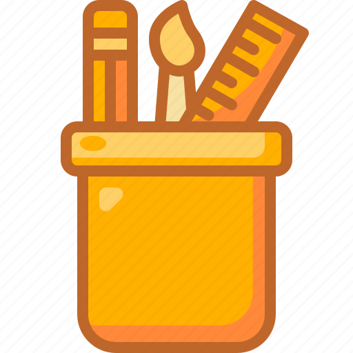 Pencil, case, school, education, material, ribbon, writing icon - Download on Iconfinder