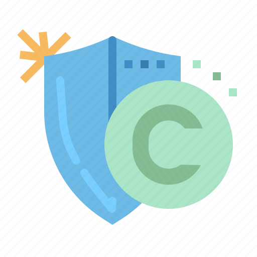 Copyright, copywriting, license, protection, shield icon - Download on Iconfinder