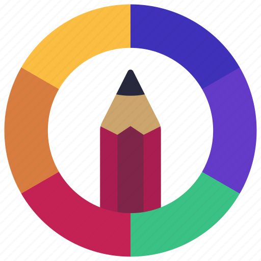 Artist, colour, wheel, colours, art, pencil icon - Download on Iconfinder