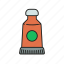art, color, creative, graphic, paint, tube icon