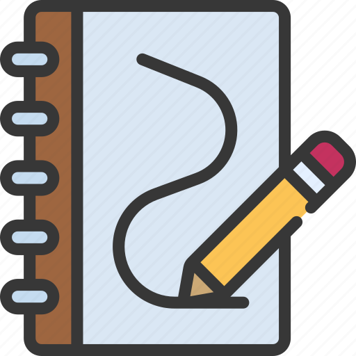 Sketch, book, pad, pencil, drawing icon - Download on Iconfinder