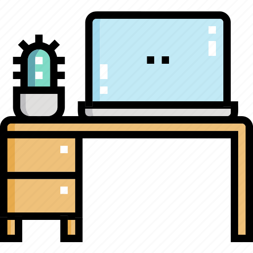 Desk, furniture, table, interior, office icon - Download on Iconfinder