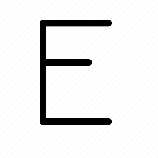 Capital, e, epsilon, text, typography, vowel, education icon - Download on Iconfinder