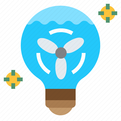 Electricity, energy, green, lightbulb, power, renewable, tridal icon - Download on Iconfinder