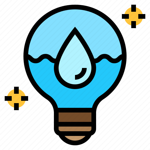 Electricity, energy, green, hydroelectricity, lightbulb, power, renewable icon - Download on Iconfinder