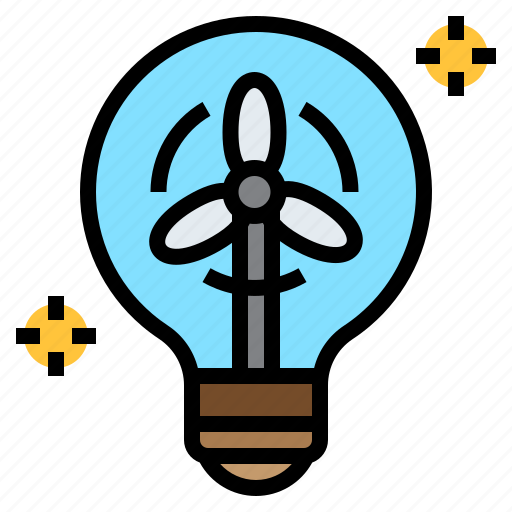 Electricity, energy, green, lightbulb, power, renewable, wind icon - Download on Iconfinder