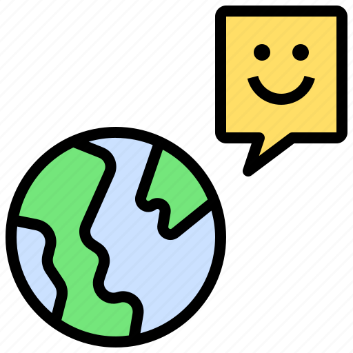 Earth, globe, happy, smile, feeling, emotion icon - Download on Iconfinder