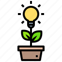 innovation, growth, tree, sustainable, eco, friendly, light, bulb