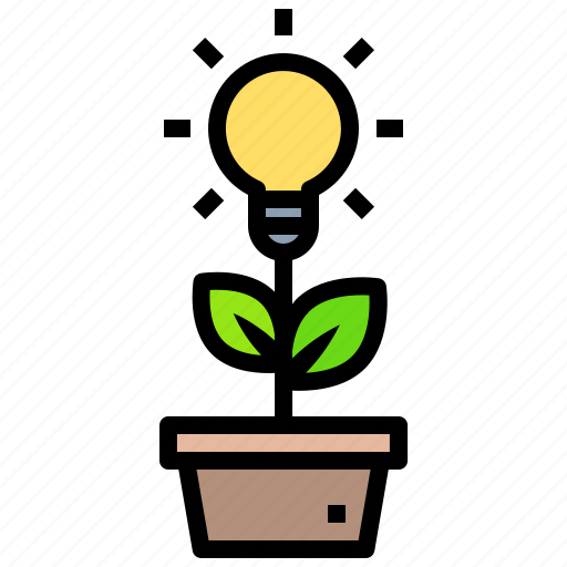 Innovation, growth, tree, sustainable, eco, friendly, light icon - Download on Iconfinder