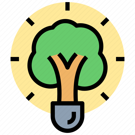 Renewable, energy, green, eco, friendly, bulb, tree icon - Download on Iconfinder