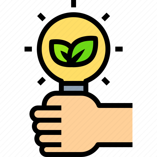 Light, bulb, hand, holding, eco, friendly, sustainable icon - Download on Iconfinder