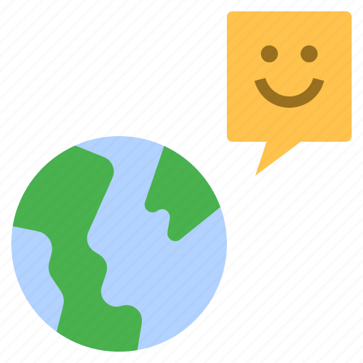 Earth, globe, happy, smile, feeling, emotion icon - Download on Iconfinder
