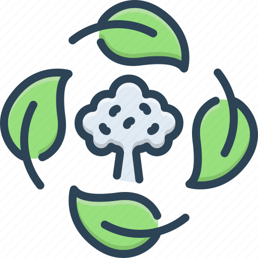 Recyclable, process, environment, ecology, conservation, plantleaf, afforestation icon - Download on Iconfinder