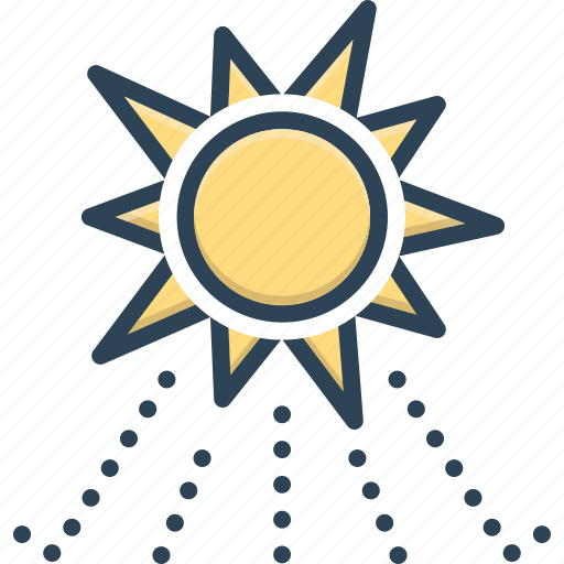 Sunlight, daylight, dawn, sunshine, brightly, round shape, intensity ray icon - Download on Iconfinder