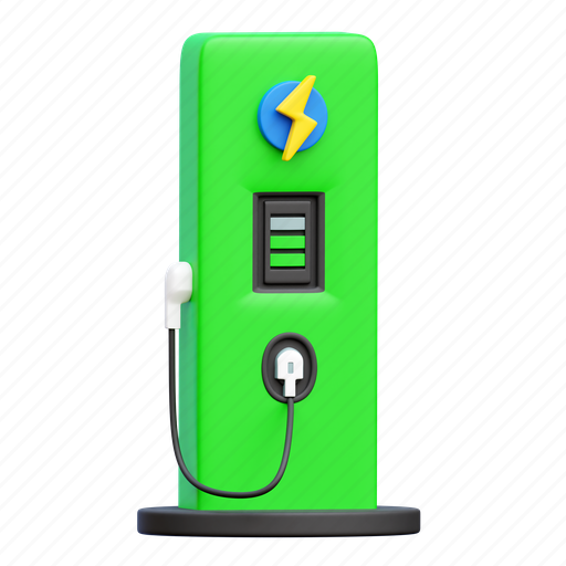 Charging, station, electric car, transport, vehicle 3D illustration - Download on Iconfinder
