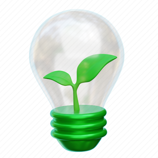 Eco, bulb, energy, ecology, environment 3D illustration - Download on Iconfinder