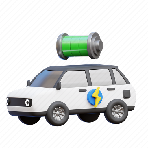 Electric car, transport, automobile, vehicle 3D illustration - Download on Iconfinder