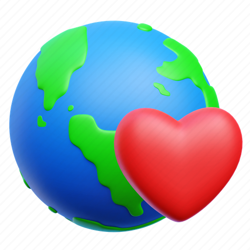 Love earth, ecology, environment, earth day 3D illustration - Download on Iconfinder