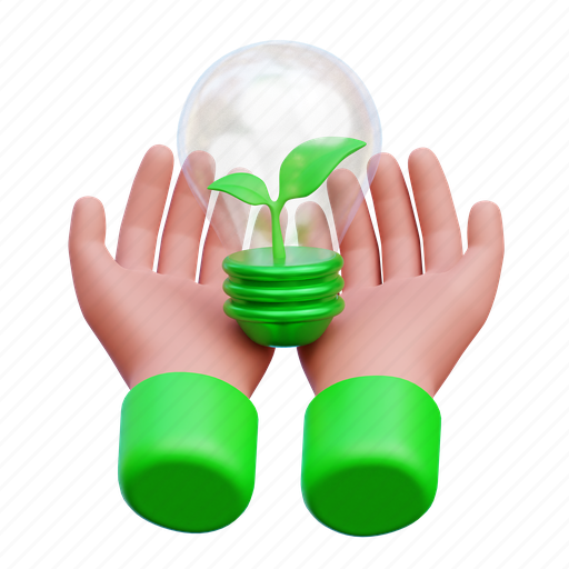 Save energy, eco, light bulb, energy, ecology 3D illustration - Download on Iconfinder