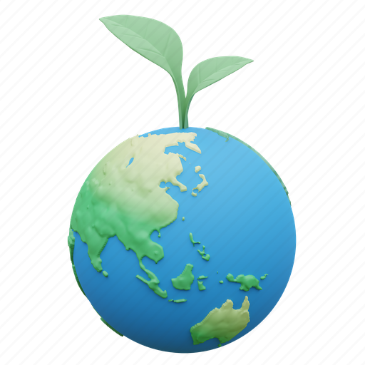 Save earth, save nature, planet, green energy 3D illustration - Download on Iconfinder
