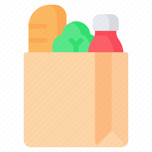 Bag, paper, market, grocery, shopping, food, supermarket icon - Download on Iconfinder
