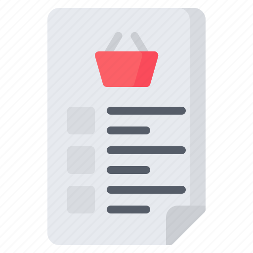 Paper, commerce, grocery, shopping, checklist, list, supermarket icon - Download on Iconfinder