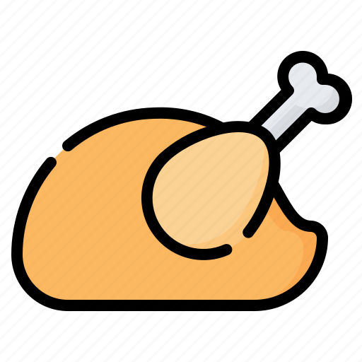 Chicken, meal, raw, meat, leg, food, roast icon - Download on Iconfinder