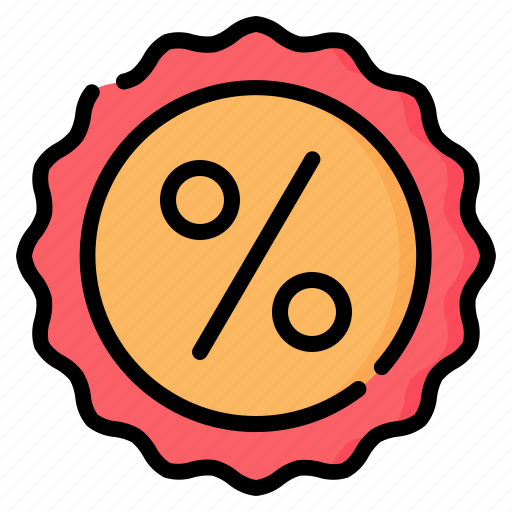Sticker, discount, sale, badge, label, offer, percent icon - Download on Iconfinder