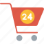 hours, 24hours, shopping, basket, buy, cart, ecommerce 