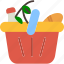 basket, camping, food, picnic 