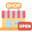 ecommerce, market, open, shop, shopping, sign 
