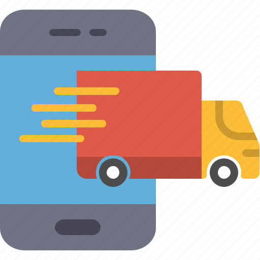 Mobile, delivery, logistics, online, tracking, truck icon - Download on Iconfinder