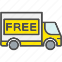 delivery, free, shipment, shipping, transportation, truck