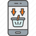 mobile, shopping, cart, phone, iphone, online