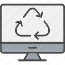 computer, recycle, lcd, recycling, process, ecology, sign