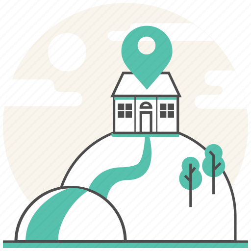 Address, delivery, grocery, home, house, mountain, shopping icon - Download on Iconfinder