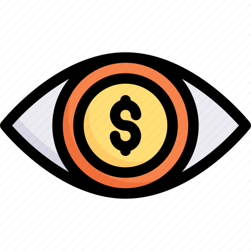 Marketing, growth, business, promotion, eye, money, vision icon - Download on Iconfinder