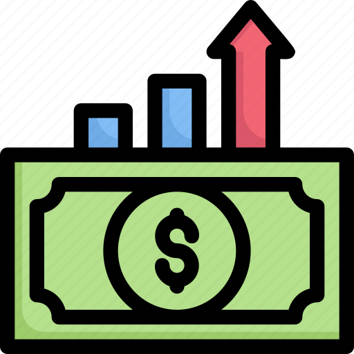 Marketing, growth, business, promotion, fund growth, money, analytic icon - Download on Iconfinder