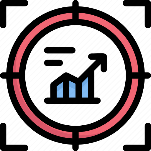 Marketing, growth, business, promotion, target, analytic growth, goal icon - Download on Iconfinder