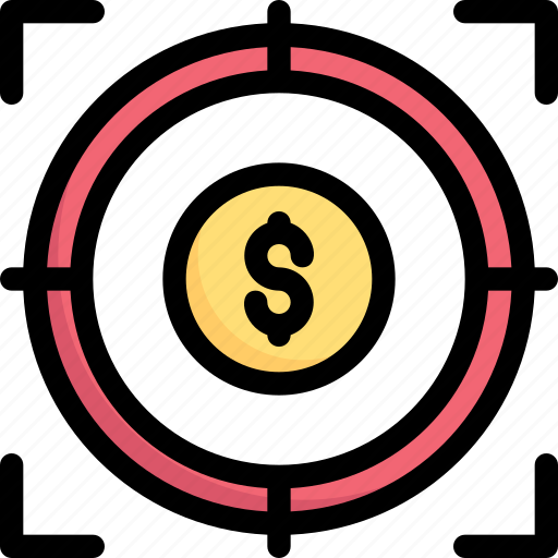 Marketing, growth, business, promotion, target, money, goal icon - Download on Iconfinder