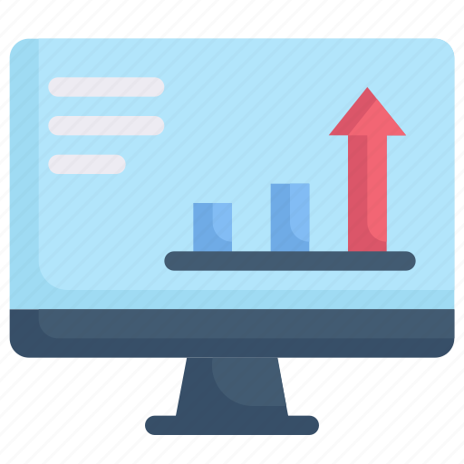 Marketing, growth, business, promotion, computer, analytic, data icon - Download on Iconfinder