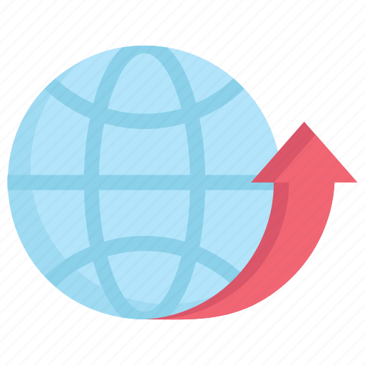 Marketing, growth, business, promotion, globe growth, world, international icon - Download on Iconfinder