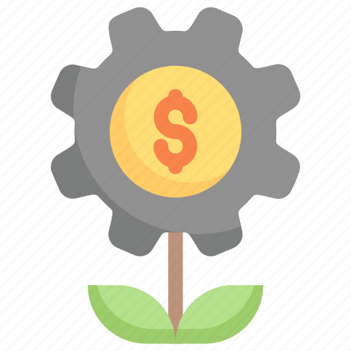 Marketing, growth, business, promotion, growth gear money, setting, management icon - Download on Iconfinder